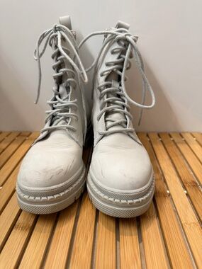 Steve Madden Women's Lace-Up Boots in Light Gray